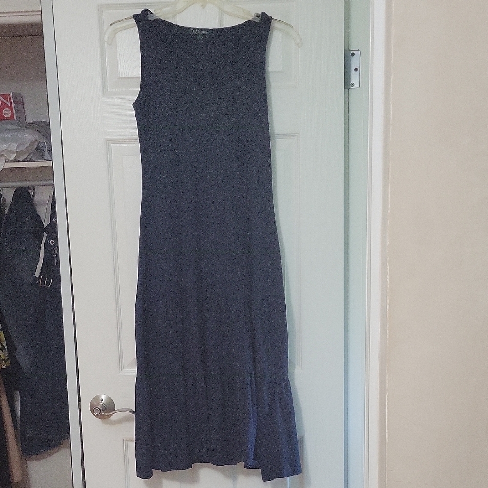 Lauren Ralph Lauren Dark Blue Midi Dress